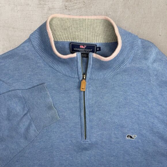 Vineyard Vines Other - Vineyard Vines 1/4 Zip Sweatshirt Men’s Medium Blue Fleece Essentials Preppy